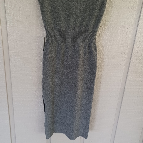 ASTR Sweater Midi Dress Size M Color Charcoal Off The Shoulder Slit Women - Picture 8 of 13